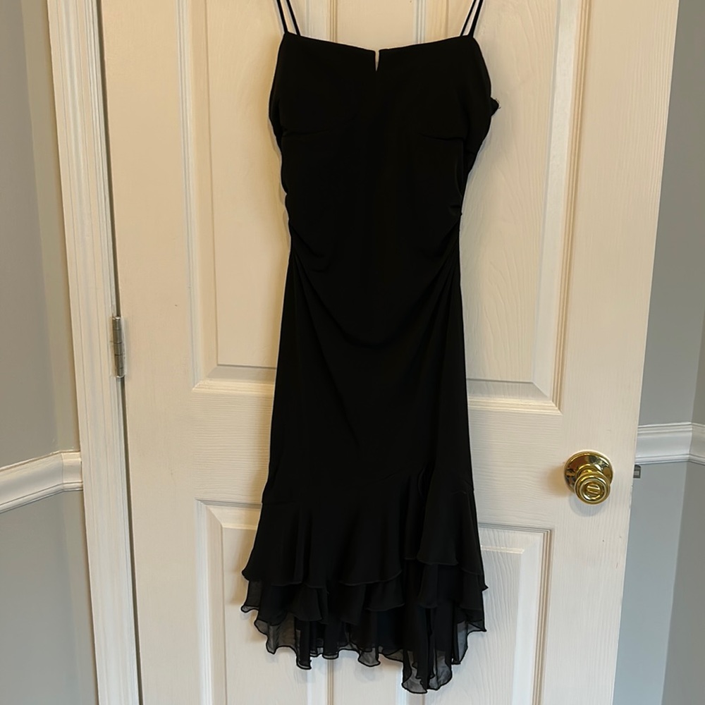 Black bodycon spaghetti strap dress